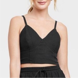 Black Women's Crop Tank Top